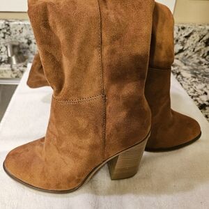 SODA Brown Suede Tall Boots Size 6